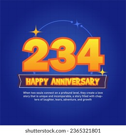 Blue and orange premium vector Anniversay background