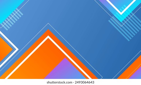 Fondo abstracto naranja azul y violeta púrpura con Formas