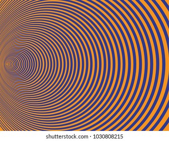 Blue orange radial circles