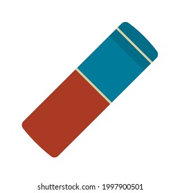 Blue Orange Rubber Eraser Realistic Vector. Back to school