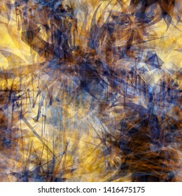 Blue and orange seamless texture with hatching. Abstract vector background for web page, banners backdrop, fabric, home decor, wrapping