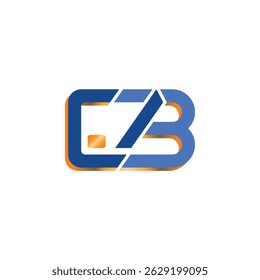 Blue and orange stylized "C7B" logo design.Simple yet striking