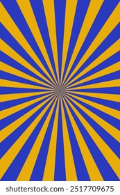 blue and orange sunburst background vector design. retro sunburst background