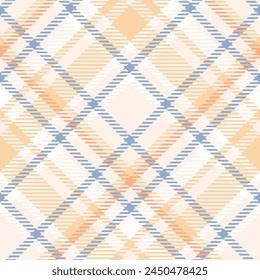 Blau Orange Schottenmuster nahtlos. Sweet Checker Pattern für Hemddruck, Kleidung, Kleider, Tischdecken, Decken, Bettwäsche, Papier, Steppdecke, Stoff und andere textile Produkte.