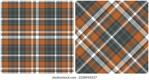 Blue Orange Tartan Pattern Seamless. Sweet Checker Pattern for Shirt Printing,clothes, Dresses, Tablecloths, Blankets, Bedding, Paper,quilt,fabric and Other Textile Products.