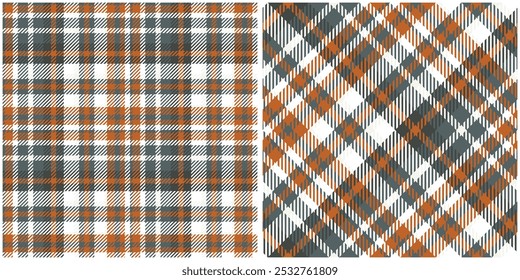 Blue Orange Tartan Pattern Seamless. Sweet Checker Pattern for Shirt Printing,clothes, Dresses, Tablecloths, Blankets, Bedding, Paper,quilt,fabric and Other Textile Products.