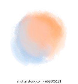 blue orange watercolor background