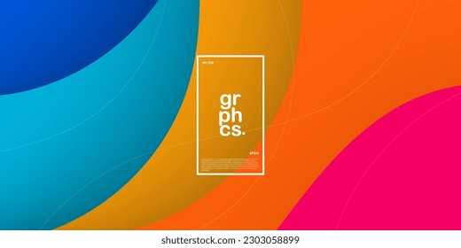 Blue and orange wave background. Abstract paper cut. Abstract colorful waves. Wavy banners. Color geometric form. Wave paper cut. Eps10 Vector illustration