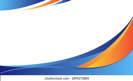 blue and orange wavy shapes background. great for banner, poster, presentation, flyer, layout design project.