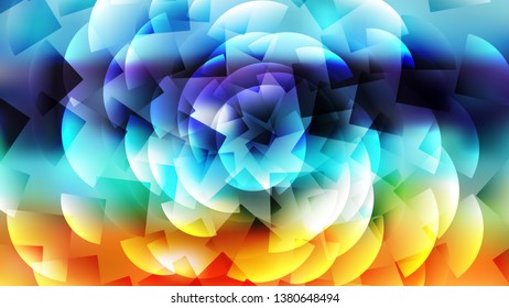 Blue Orange and White Abstract Background Vector Graphic