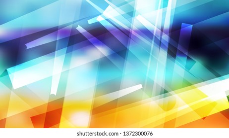 Blue Orange and White Geometric Background Vector Graphic