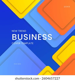 Blue Orange and Yellow Gradient Background Modern Design Ideal for Post, Background, Banner, Ad, Promo, Invitation, Etc