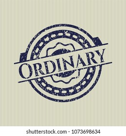 Blue Ordinary rubber stamp with grunge texture