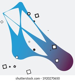 Blue organic blob wallpaper vector design shape