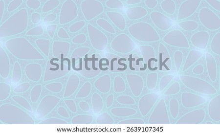 Blue Organic Cell Pattern With Neural Texture. Abstract Voronoi Network. Ai Bg With Neuron And Synapse Geometry. Cyber Grid And Mesh. Techno Background With Dynamic Lines And Curve. Biology Structure
