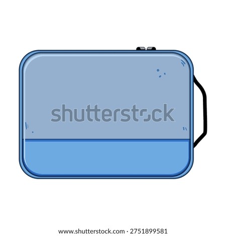 Blue organizational packing cube providing a neat and efficient way to store clothes and personal items, optimizing space inside luggage for travel and transportation purposes