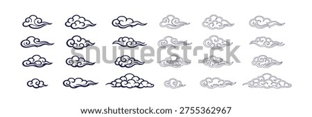blue oriental asian cloud collections