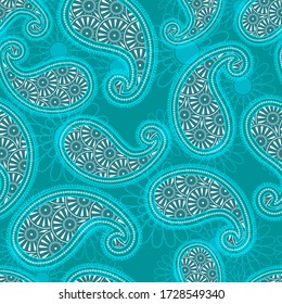 blau-orientalischer Dekorvektor nahtlose Textur