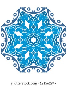 Blue ornament card