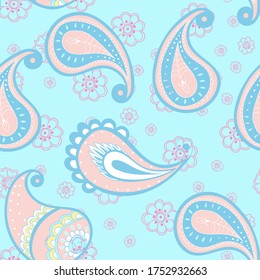 Patrón de incandescencia del Vector Elegante de color azul. Bonito tapiz de encaje. Textura Vintage floral. Impresión de tela rosada.