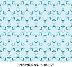 blue ornament seamless vector illustration depicting an abstract floral pattern. for design, wedding invitations, textiles, presentations