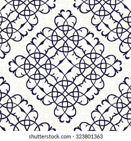Blue ornament, white background. 