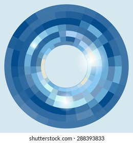 Blue ornamental abstract cover pattern