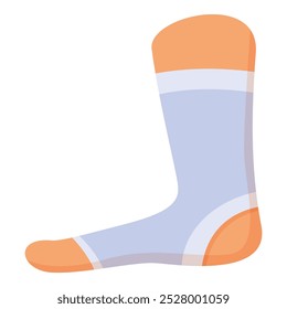 Blue orthopedic sock providing support and compression for foot, designed for comfort and pain relief