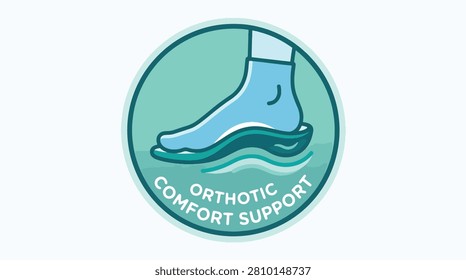 A blue orthotic shoe insert designed to provide comfort and support for feet