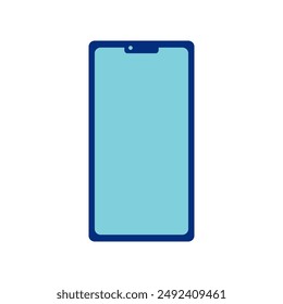 Ilustración de Smartphone con contorno azul a