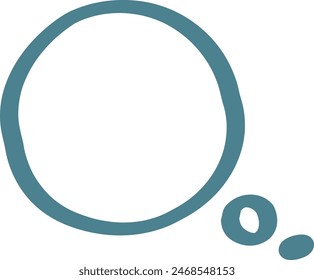 Blue Outline of a Speech Bubble 