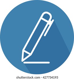 Blue Outlined Pen