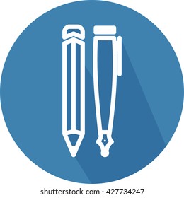 Blue Outlined Pencils