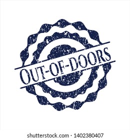 Blue Out-of-doors distress grunge style stamp