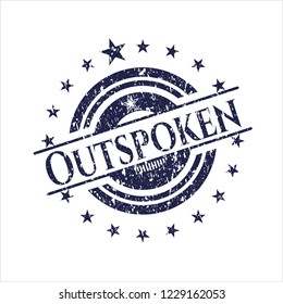 Blue Outspoken rubber texture