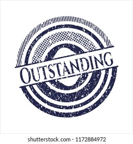 Blue Outstanding distress rubber grunge texture stamp