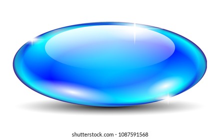 Blue oval background with space for your text. Vector illustration