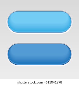 Blue oval buttons on a gray background