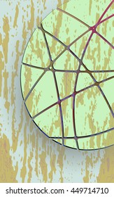 blue oval and colored stripes brown spots abstract, background vector illustration