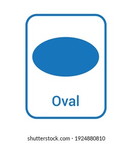 blue oval geometric shape for preschoolers