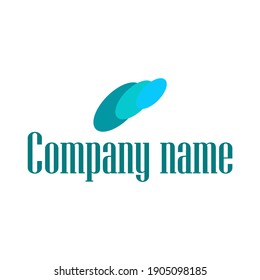 Blue oval logo vector graphics