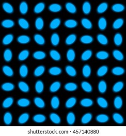 blue oval on a black background