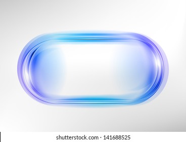 blue oval on the white background