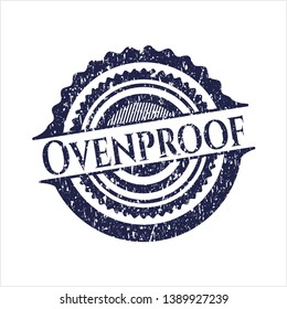 Blue Ovenproof rubber grunge texture seal