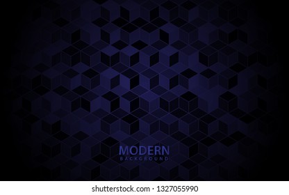 Blue overlap background vector. With cubes pattern background. vector illustration.