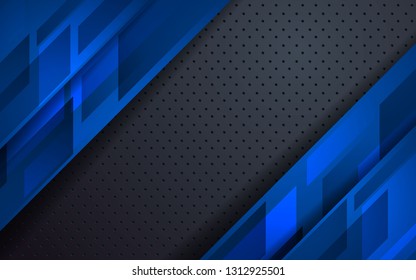 Blue overlap layers background. Modern light abstract layers shape concept.