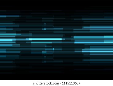 blue overlap pixel speed in dark background, geometric layer motion backdrop, simple technology template, vector illustration