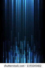 blue overlap pixel speed in dark background, geometric layer motion backdrop, simple technology template, vector illustration