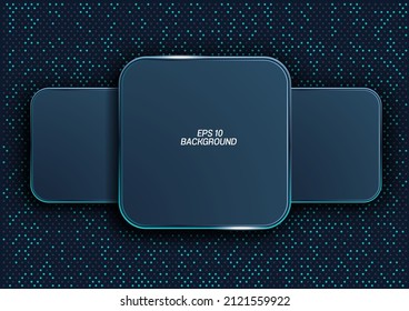 Blue Overlapping Abstrakter Hintergrund, digitaler Luxus hingen realistische Elemente.
