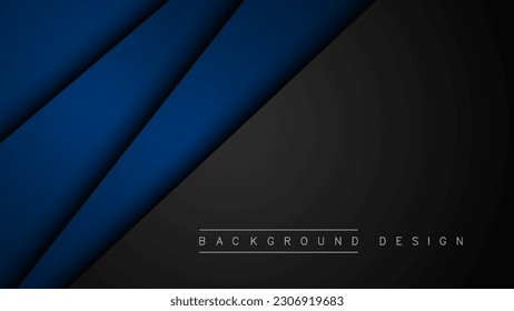 Capa superpuesta azul sobre espacio negro para el diseño. ilustración vectorial eps 10.